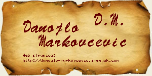Danojlo Markovčević vizit kartica